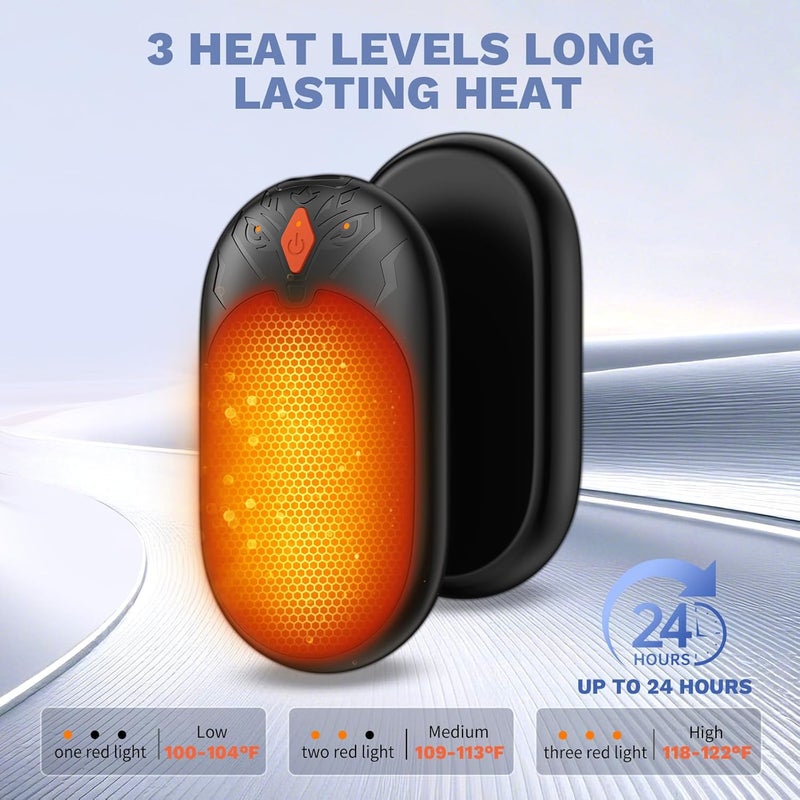 AJVV Hand Warmers Rechargeable 2 Pack, Electric Hand Warmer Up to 24Hrs, Wolf-Shape, Portable Reusable HandWarmer, Winter Gifts for Camping, Hunting, Fishing, Christmas - Image 3